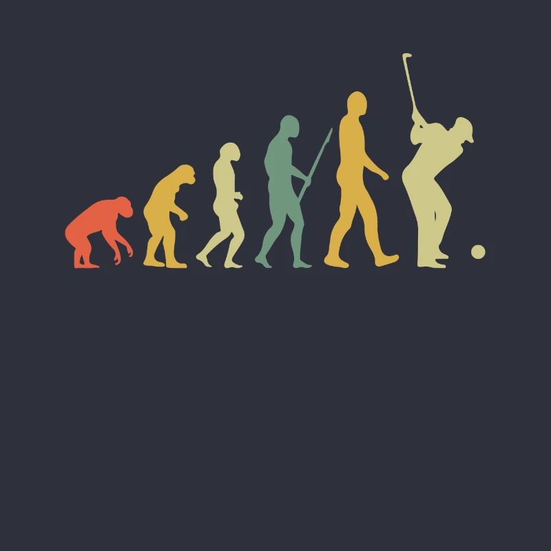 Golf Player Evolution Golf Club Golfer Golf Retro
