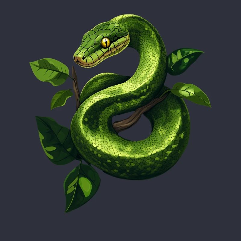 Green Tree Python Snakes Lover Terrarium