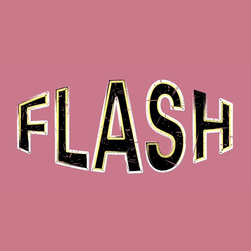 Étiquette FLASH avec flashs
