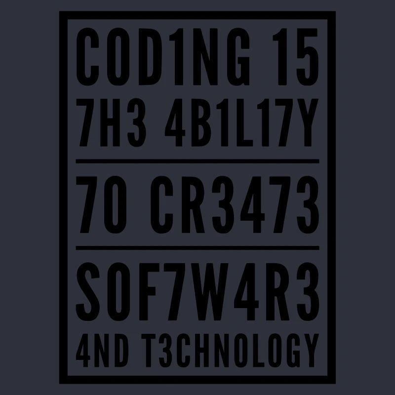 Programmieren Coden L337 Leetspeak Spruch