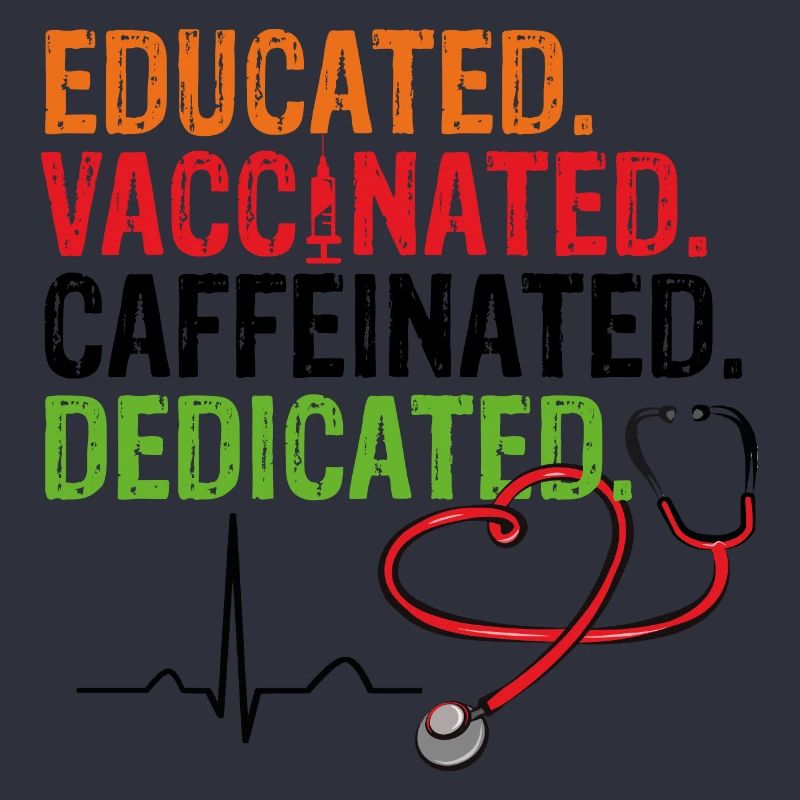 Educated Vaccinated Caffeinated Dedicated Impfung