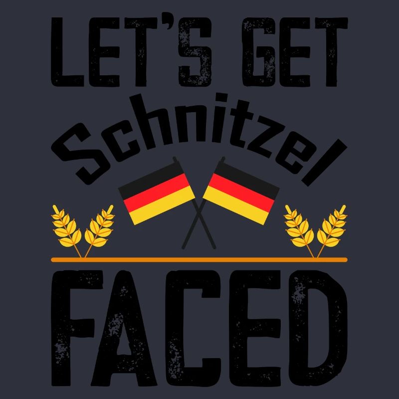 Funny Lets Get Schnitzel Faced German Flag