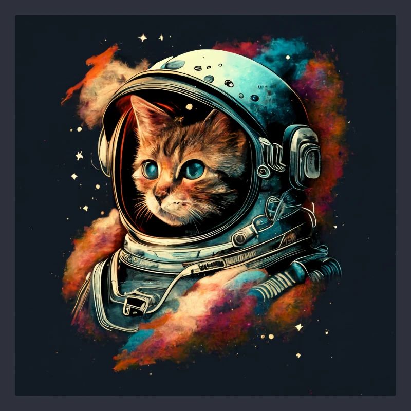 Chat cosmique dans le style aetherpunk