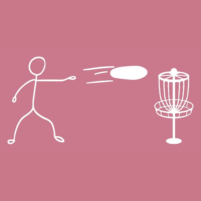 Funny Golf Disk Stickman Throwing Golf Disk Golfer