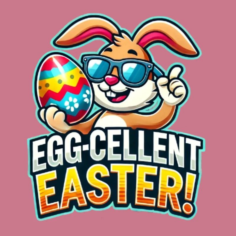 Egg-Cellent Easter - Cool Easter Bunny with Sun Shower