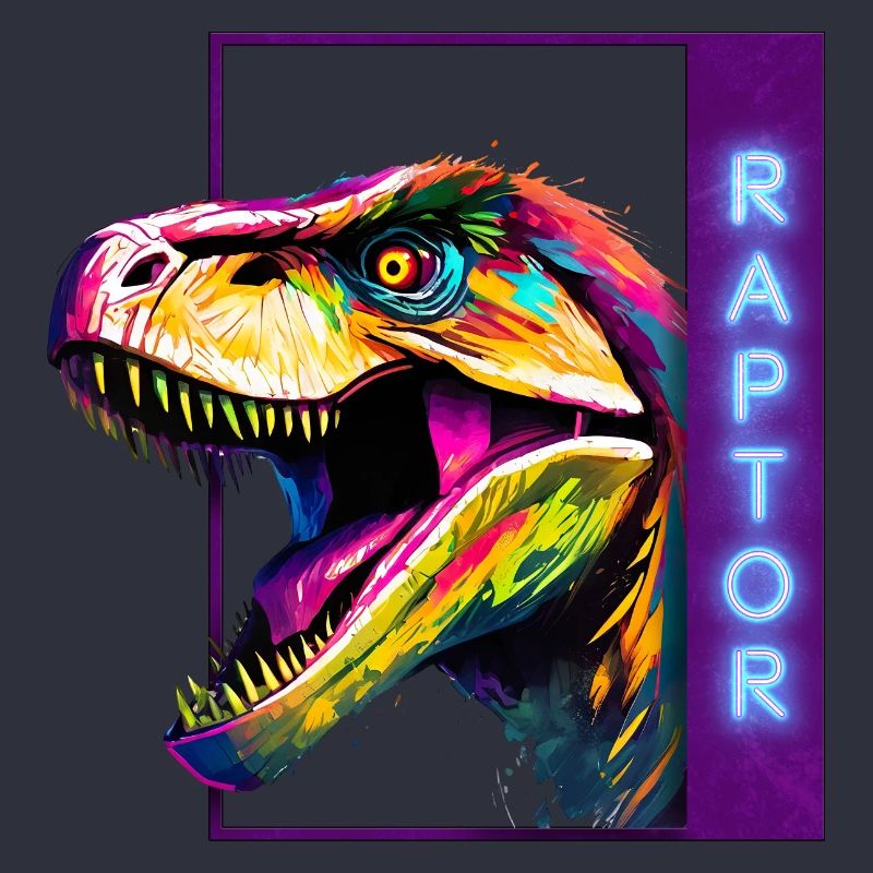 Neon Raptor - Vélociraptor multicolore