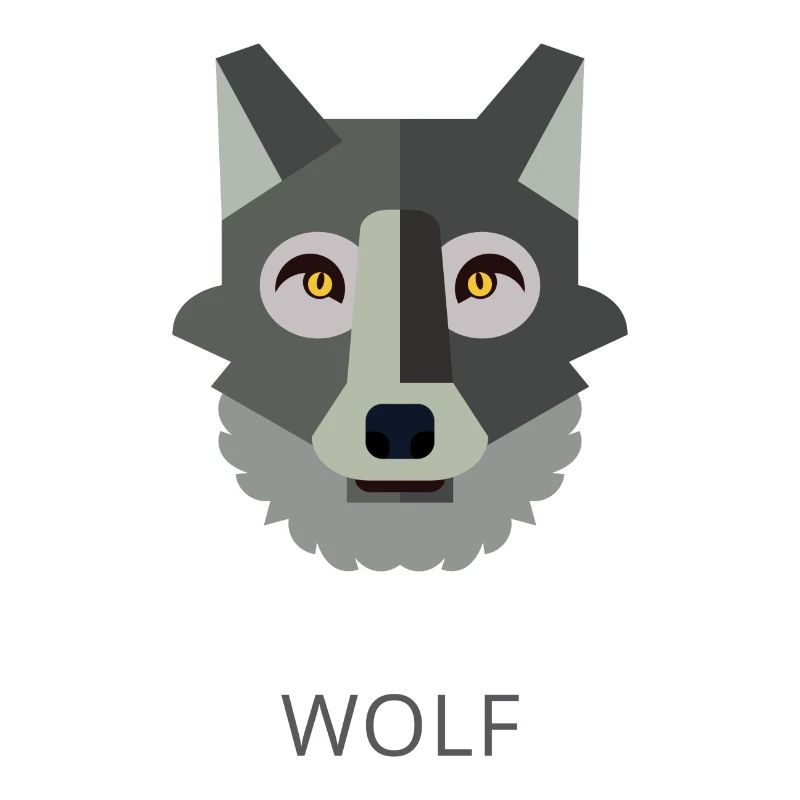 Wolf text grau