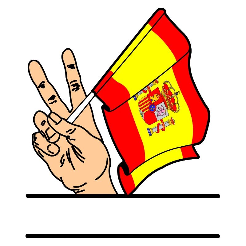 Flagge Spanien Peace Zeichen Text Raum