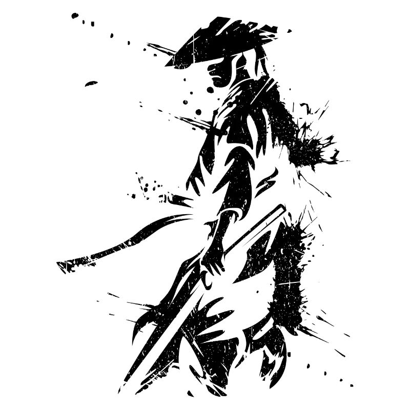 Retro Samurai Krieger Japanischer Samurai Ronin