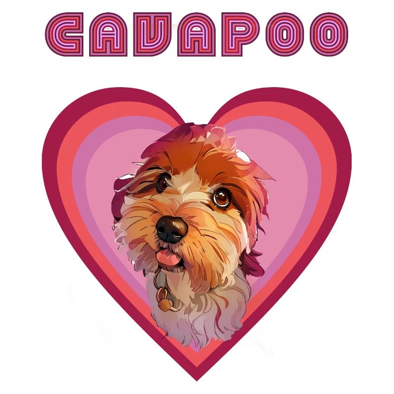 Cavapoo heart (Plum)
