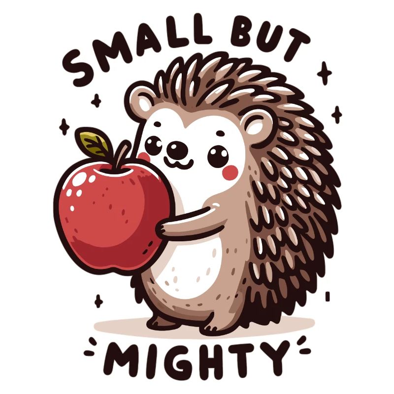 Hérisson mignon avec pomme