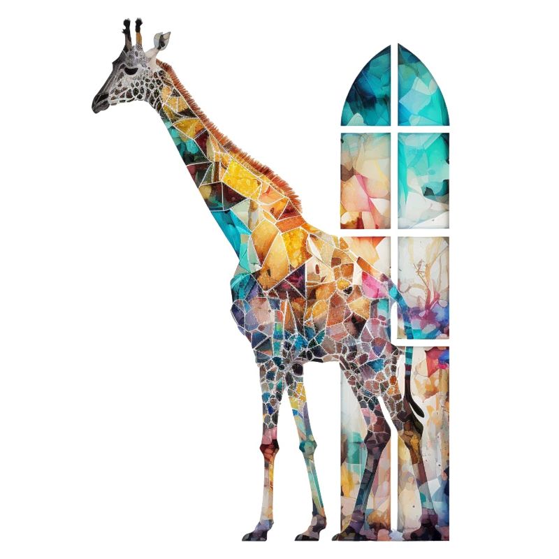 Giraffe Bunt Kirche Religion Geschenk Tier Afrika