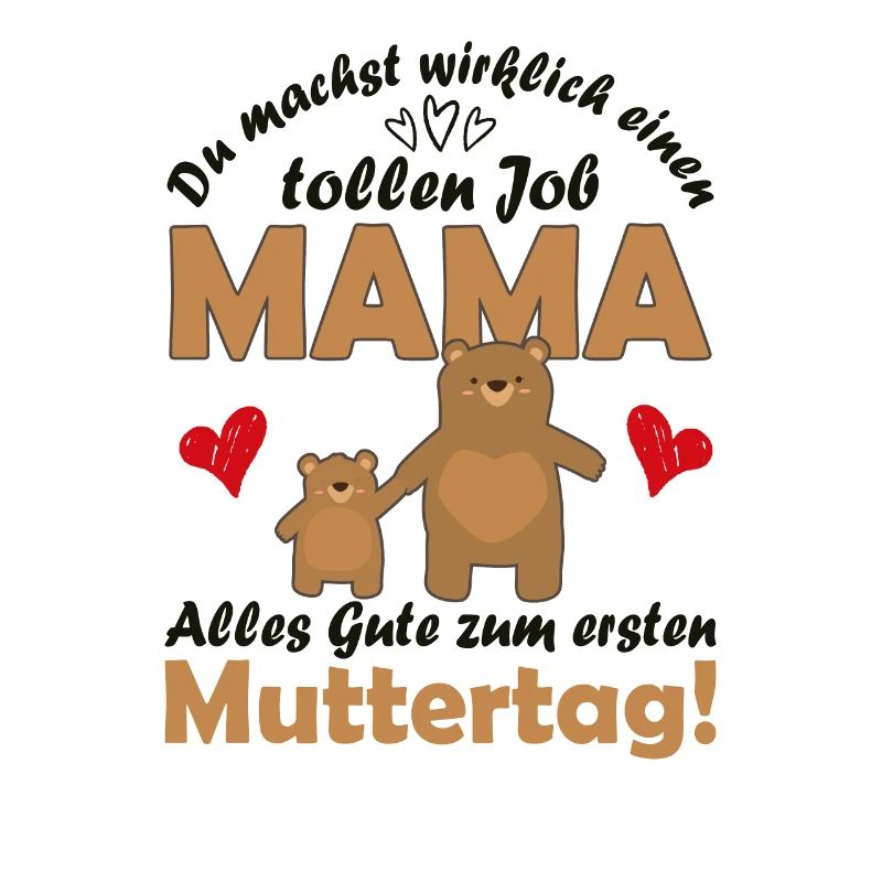 Muttertag Geschenk Beste Mama Süße Bären