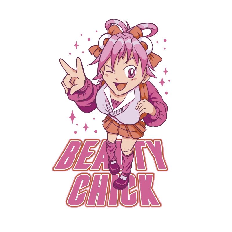 Rosa Haare Anime-Mädchen