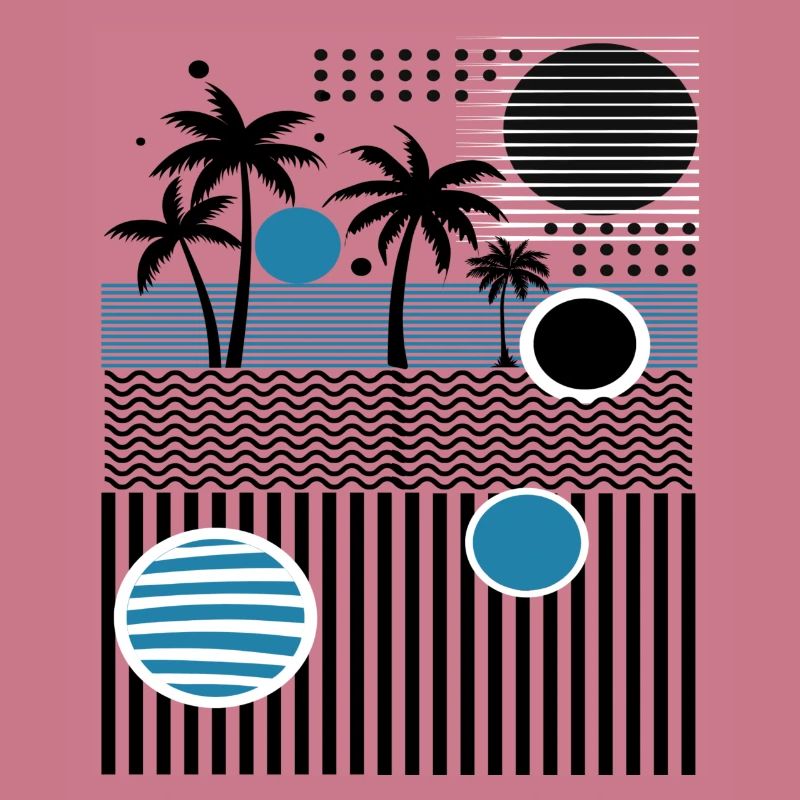 Vacation Beach Palm Tree Waves Sky Gift
