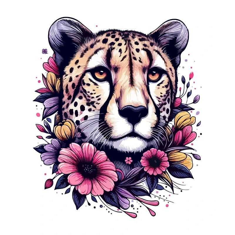 Guépard Fleurs de guépard