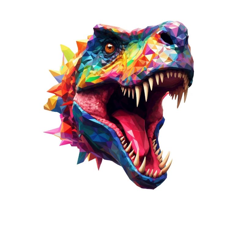 Polygon T-Rex Dinosaurier