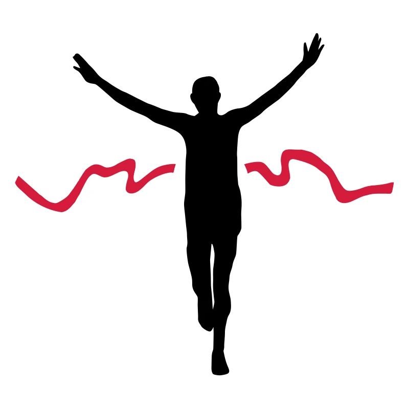 Runner Winner Finisher Marathon Silhouette