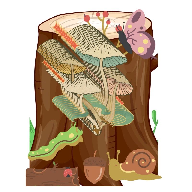 Lebendiger Baumstumpf