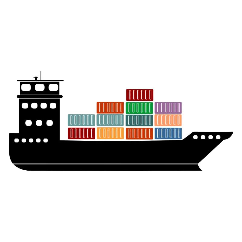 Sea container ship or boat with containers