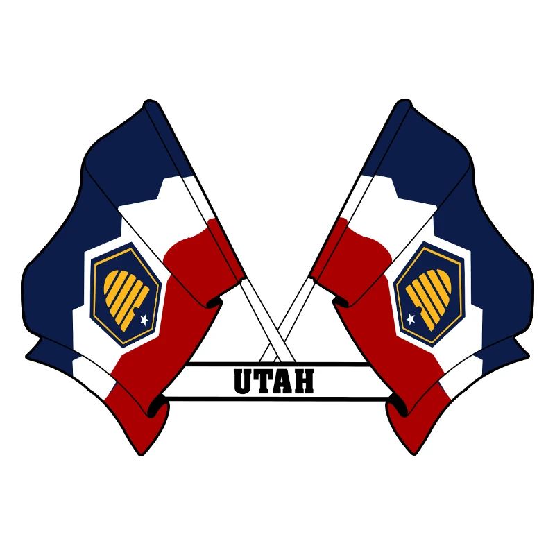 Two flags text UTAH
