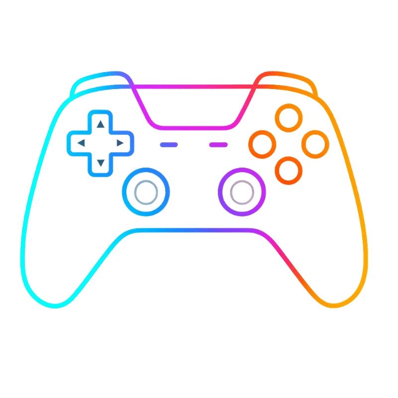 Neon Gamepad – Buntes Controller Motiv