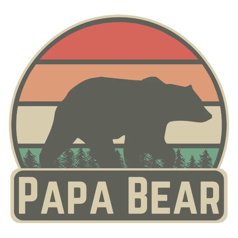 Papa Bear Vintage Vater Bär Bester Daddy Geschenk