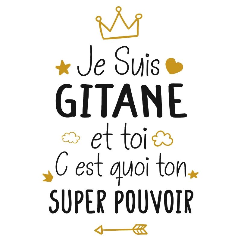 Gitane cadeau drôle fille super héros gitan