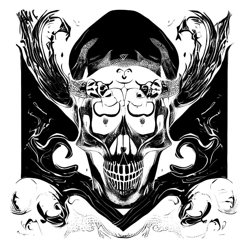 Halloween- oder Horror- Totenschädel mit Ornamente