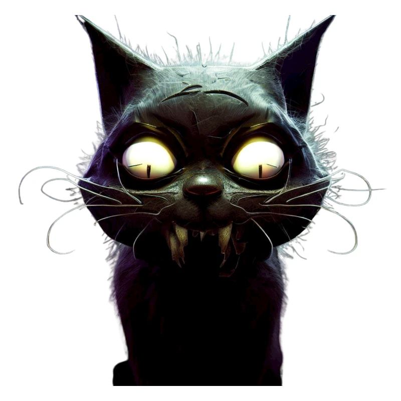 Vampire Chat Peur Horrible Effrayant Cauchemar