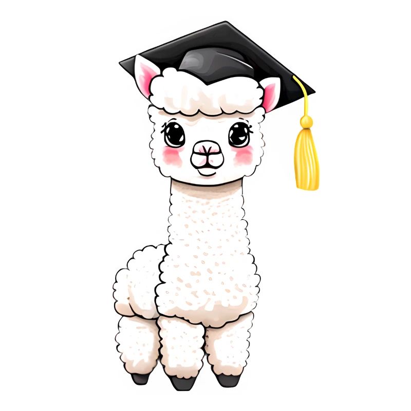 Bachelor Alpaka Studium Absolvent Schulabschluss