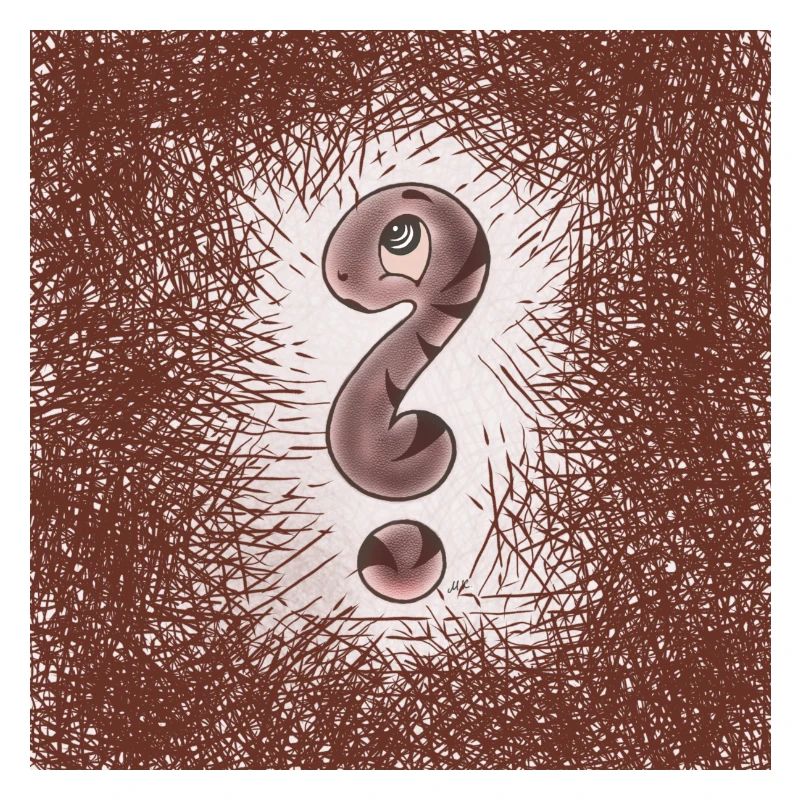 Mignon Point d’interrogation Serpent Brun