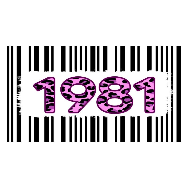 1981 Anniversaire Barcode Pink Leopard