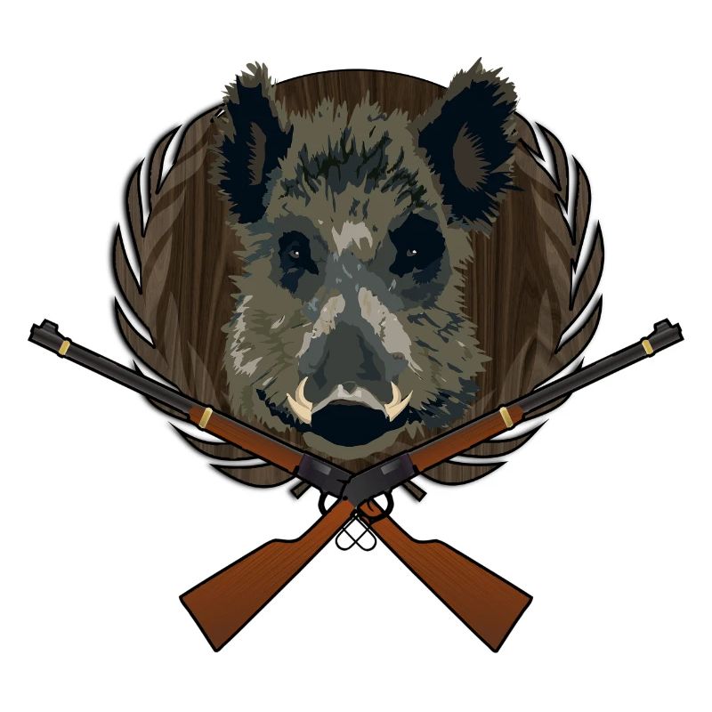 Jagdtrophäe Jäger Keiler Geschenkidee