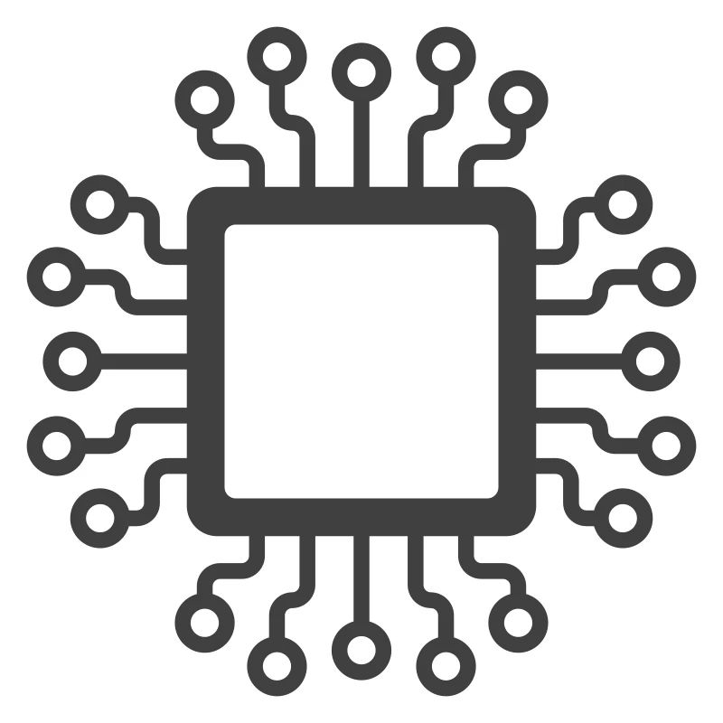 Logo de l’icône du circuit de micropuce