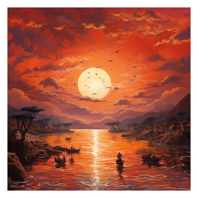 Magic Sunset Landscape