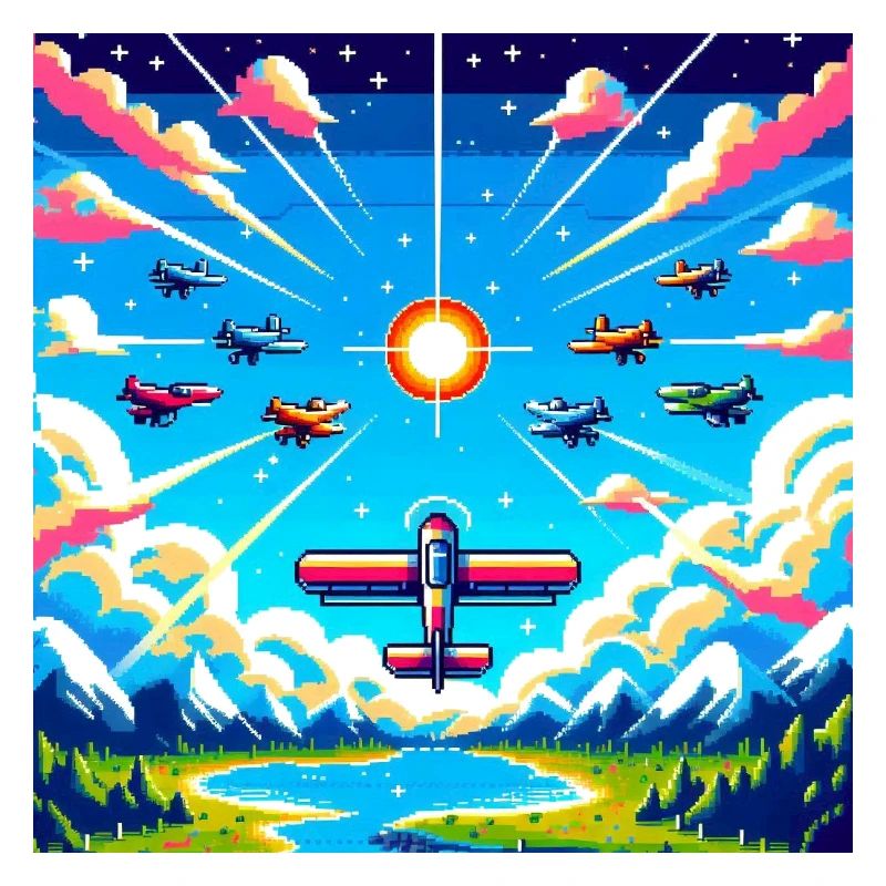 Retro Pixel flight simulator