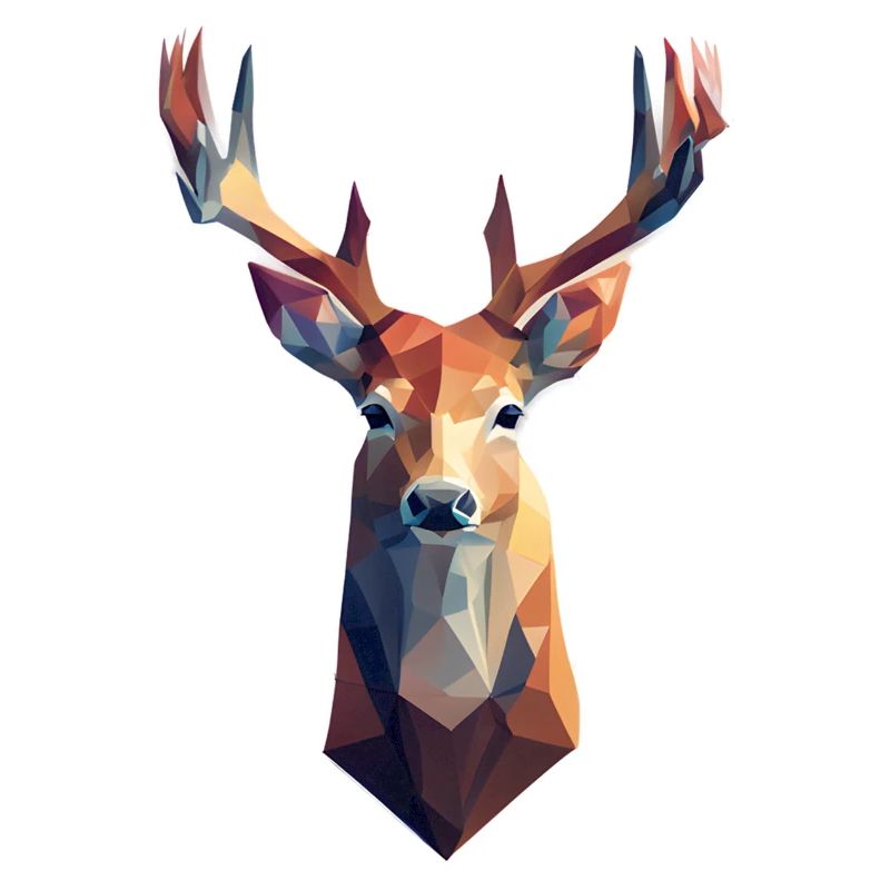 Hirsch - Polygon Art
