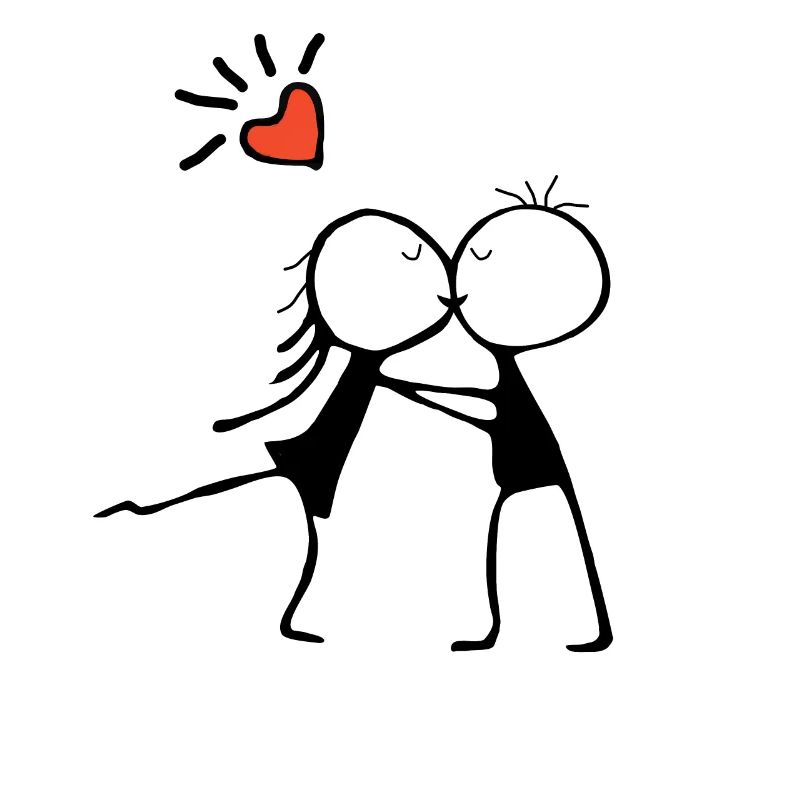 Umarmung der Liebe: Ein romantisches Paar-Design