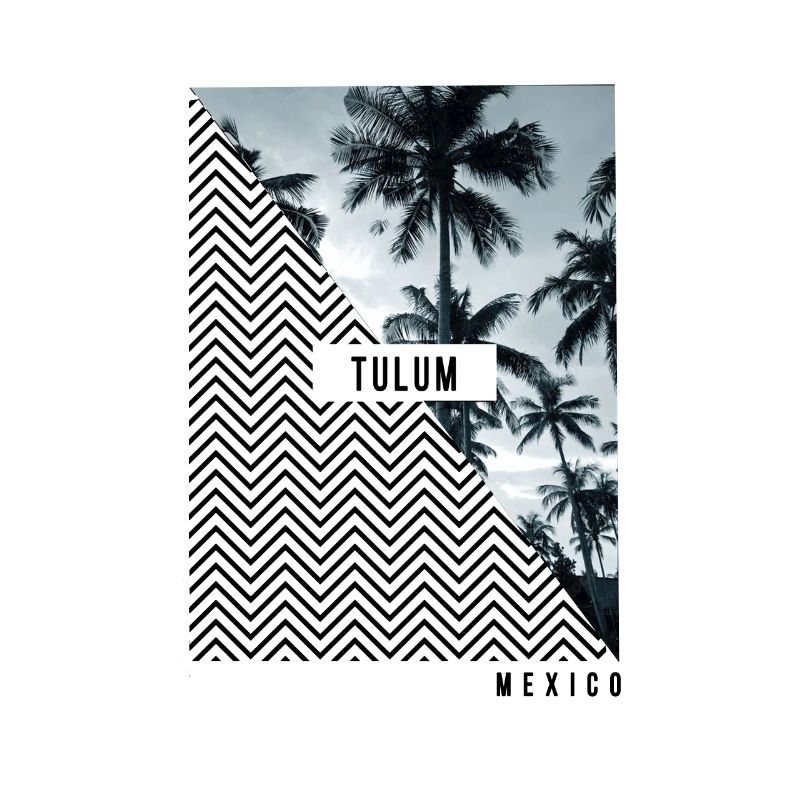 Stylish Tulum Mexico Palm Tree Beach Vacation