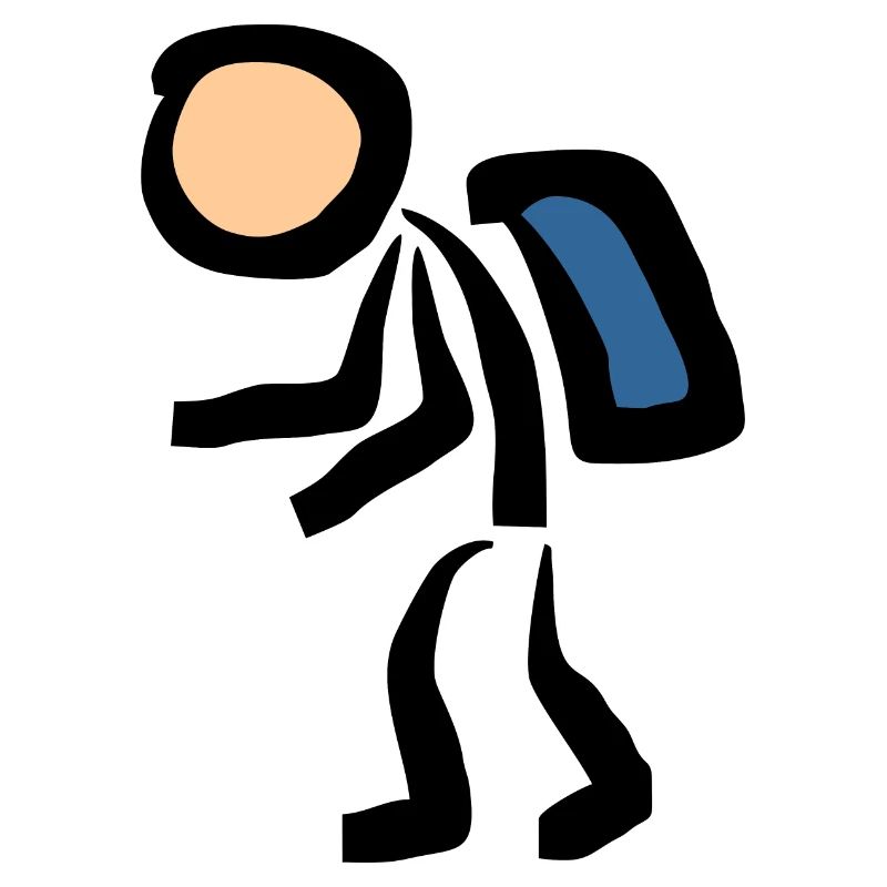 Hiking vacation - backpacker with backpack