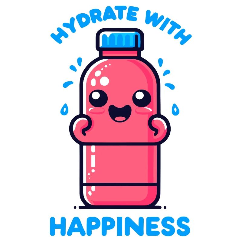 Bouteille d’eau joyeuse - Hydratez-vous avec joie