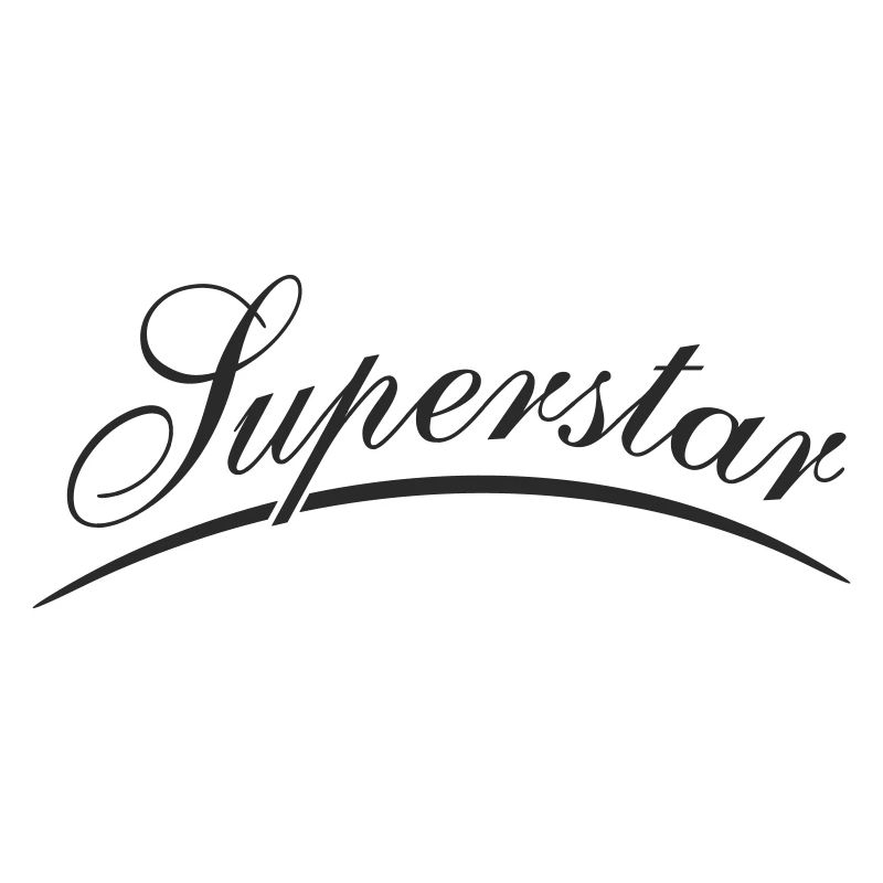 Superstar lettering in cursive script