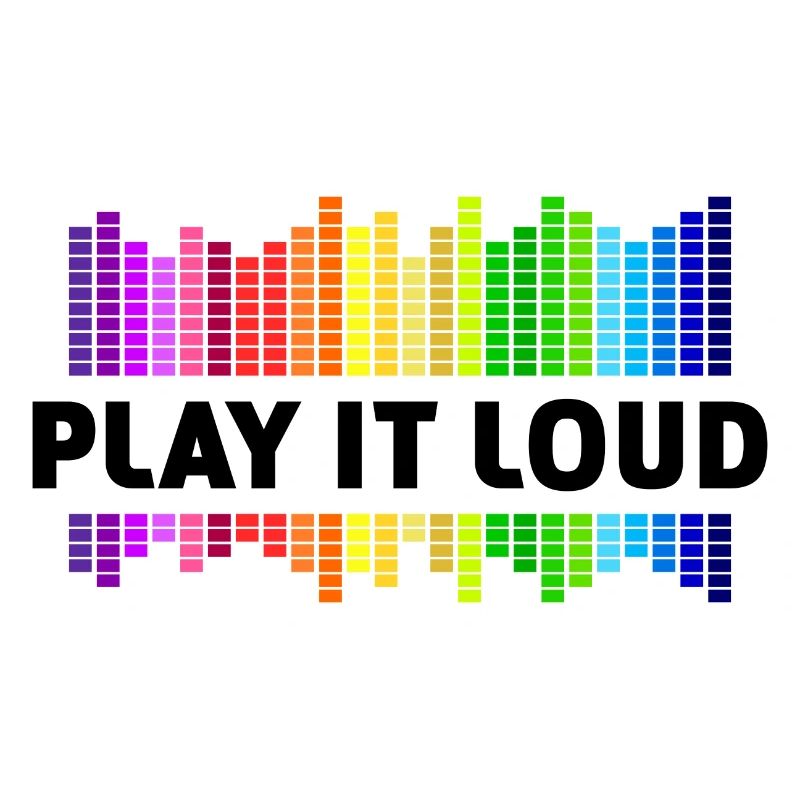 Play it loud Equalizer Musik Regenbogen bunt Disko