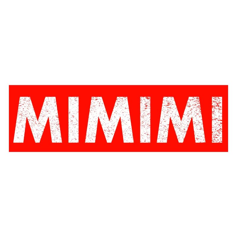MiMiMi Red Box Logo Funshirt Parody Stateme funny