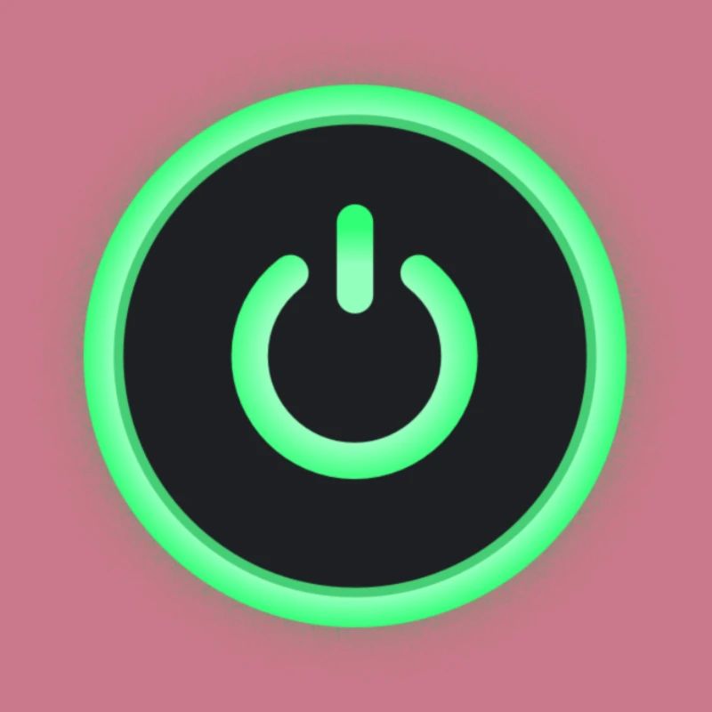 power on, power button