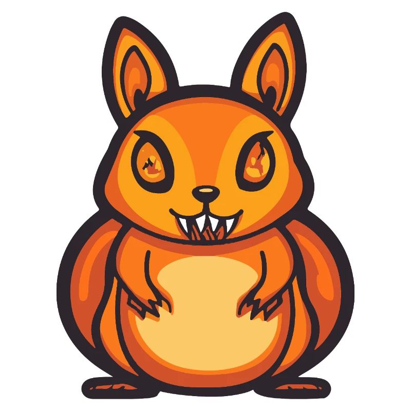 Eichhörnchen Halloween Comic Lustig