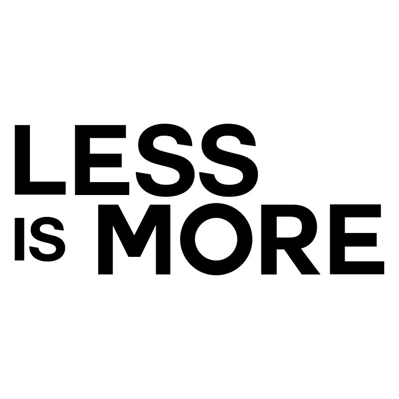 Moins, c’est plus