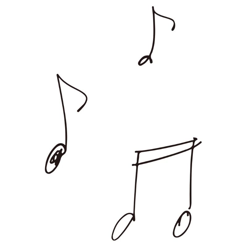 Musical Notes – Minimalist, Freehand, Handwriting