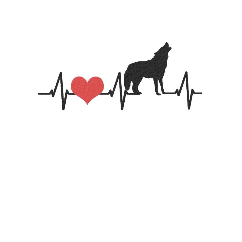 Love Wolves Heartbeat Wolf Gift